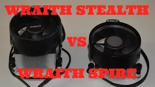 Ryzen Wraith Stealth vs Wraith Spire CPU cooler Review and comparison