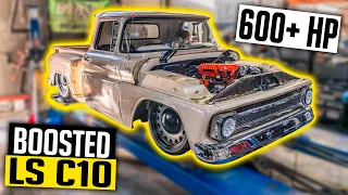 Supercharged LS Swap Stepside First Start Up & Dyno Run - Chevy LS3 C10 Ep. 10