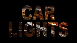 Car lights in night  / Światła samochodów w nocy
