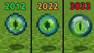 minecraft in 2012 vs 2022 vs 3033