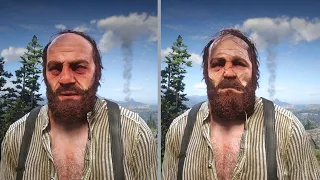 RDR2 - Terrible changes in Tommy's face after Arthur's fists