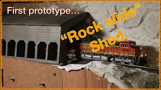 My first attempt at a Rock slide shed !