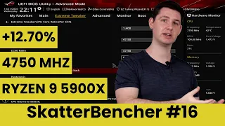 Ryzen 9 5900X Overclocked to 4750 MHz With ASUS Dynamic OC Switching | SkatterBencher #16