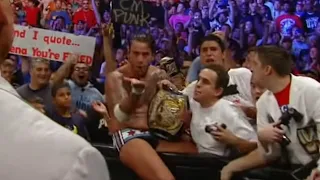 CM Punk leaves with the WWE Championship at Money in the Bank