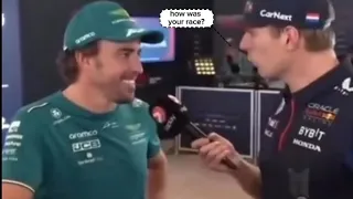 Max Interviews Fernando after the race funny interview Abu Dhabi Grand pix