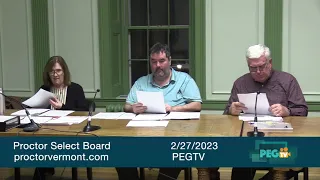 Proctor Select Board - February 27, 2023