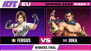 Fergus (Asuka) vs. Joka (Feng) Winners Final - ICFC EU Tekken 7 Spring 2022 Week 7