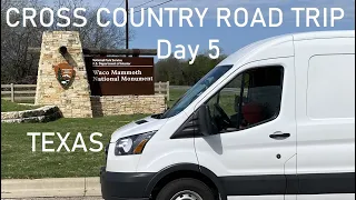 Cross Country Road Trip 2024 DAY 5 Waco Mammoth National Monument & Dinosaur Valley State Park TEXAS