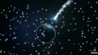 Meteor hitting the  earth