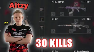 Faze Aitzy & Gustav - 30 KILLS - Beryl M762 + SLR - DUO vs SQUADS - PUBG