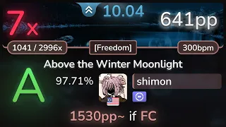 10.0⭐ shimon | DragonForce - Above the Winter Moonlight [Freedom] +DT 97.71% (641pp 7❌) - osu!