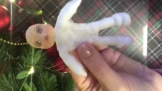 Часть 1. МК ватная игрушка на елку ватнички spun cotton ornament