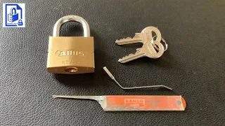 763. Homemade DIY hacksaw blade lock pick still going strong 💪 Abus padlock picked with BAHCO blade