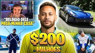 NEYMAR É O BRASILEIRO MAIS RICO??😱| TASPIO REAGE a Essa é a vida luxuosa do jogador Neymar em 2023