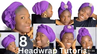 8 QUICK & EASY HEADWRAP/ Turban/ Headscarf/ Tutorial 🔥🔥
