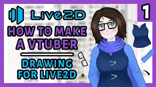 Drawing for Live2D Plus Model Cutting Breakdown / How to make a Live2D Vtuber Model: Part 1