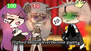 👸` Highest beauty level become queen `👸 Gacha life // Gacha meme //  Cr: @Lyndiceeee 🙏