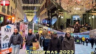 Copenhagen Downtown Christmas Decor & Lights | 4K Christmas Walk | Saturday 2 Dec 2023, Denmark #jul