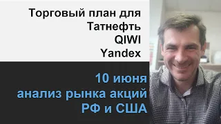 Анализ акций Татнефть, QIWI, Yandex/ Ежедневный утренний эфир