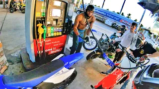 MIXING 2 STROKE AT THE GAS STATION! COPS CAME...