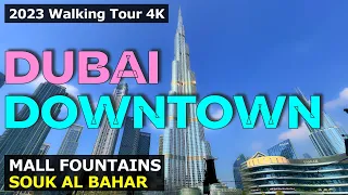 🇦🇪 Dubai Amazing Burj Khalifa, City Center 4K Walking Tour, Dubai Downtown 2024