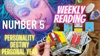 Weekly Tarot Card Detailed Reading||Number 5||Personality,Destiny,Personal Year