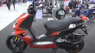 Peugeot Motorcycles Speedfight 4 50 cc Sportline Red Motorcycle (2023) Exterior and Interior