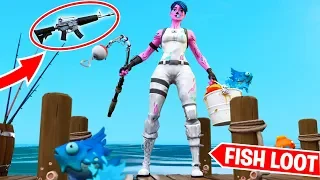 i won ONLY using loot from FISHING in Fortnite! (insane)