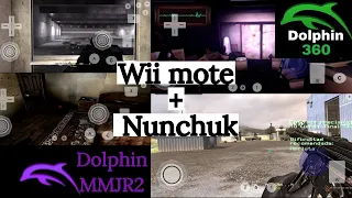 Mi mini explicación de controles (Wii mote+Nunchuk)con sensores en Dolphin 360 y MMJR2