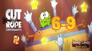 Cut the Rope Experiments 6-9 Walkthrough - Handy Candy