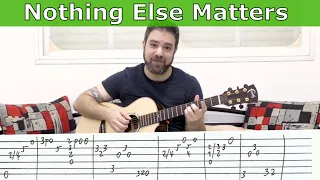 Fingerstyle Tutorial: Nothing Else Matters (FULL Arrangement) -- Guitar Lesson w/ TAB