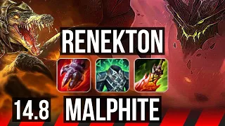 RENEKTON vs MALPHITE (TOP) | 50k DMG, 9/3/15, Legendary, 300+ games | EUW Master | 14.8