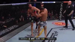 Luke Rockhold yells f you during fight