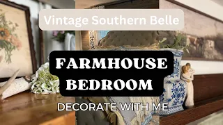 Main Bedroom Decorate with Me/ Tabletop Decorating/ Hanging New Curtains
