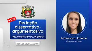 🔴 Redação para o Concurso de Jundiaí 📚 | Aula ao vivo | JáPassei Educação