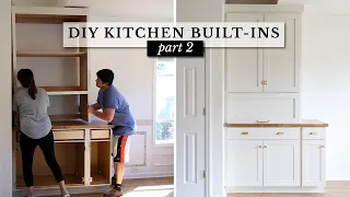 DIY Built In Cabinets for the Kitchen (PART 2)