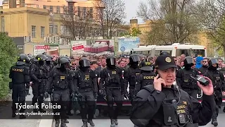 POCHOD FANOUŠKŮ FEYENOORD ROTTERDAM V PRAZE - CELÉ VIDEO