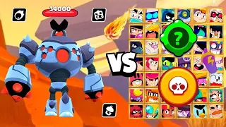 SHOWDOWN ROBOT vs ALL BRAWLERS! WHO WILL SURVIVE IN THE ARENA? | With SUPER, STAR, GADGET!