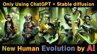 AI art, New Human Evolution by AI only using ChatGPT and Stable Diffusion.