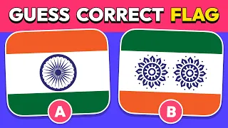 Guess the Correct FLAG ✅ 🇮🇳 60 Flags Challenge - Easy, Medium, Hard, Pro