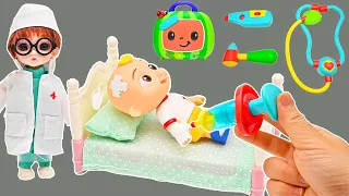 JJ Cocomelon sick and was cured by a doctor | Pretend Play Video for Kids