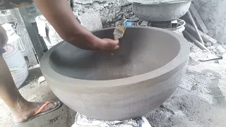 HOW TO MAKE BIG BOWL CEMENT PLANTERS/#BOWL POT#HAND MADE#TUTORIAL