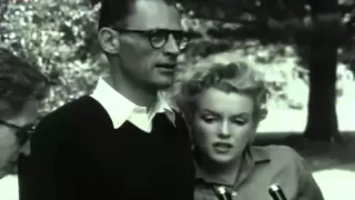 Marilyn Monroe and Arthur Miller at a press conference
