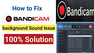 how to fix BANDICAM background noise issue | 100% solution