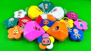 Finding Pinkfong with CLAY in Diamond, Flower Shapes,... Mix Coloring! Satisfying ASMR Videos