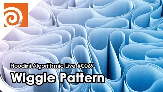 Houdini Algorithmic Live #069 - Wiggle Pattern with Vellum