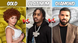 Rap Songs That Went GOLD vs PLATINUM vs DIAMOND! (2023 EDITION)