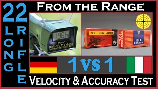 .22LR Geco 40gr & Fiocchi M300 Match 40gr -  Muzzle Velocity Chronograph & Accuracy Test.