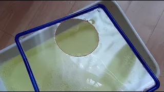 Science Experiment - Surface Tension - Loop of Thread in a Soap Film