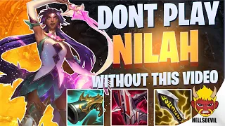 WILD RIFT | DONT PLAY NILAH WITHOUT THIS VIDEO! | Challenger Nilah Gameplay | Guide & Build